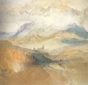 Joseph Mallord William Turner View of an Alpine Valley probably the Val d'Aosta (mk10) oil painting reproduction